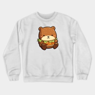 Cute Burger Bear Crewneck Sweatshirt